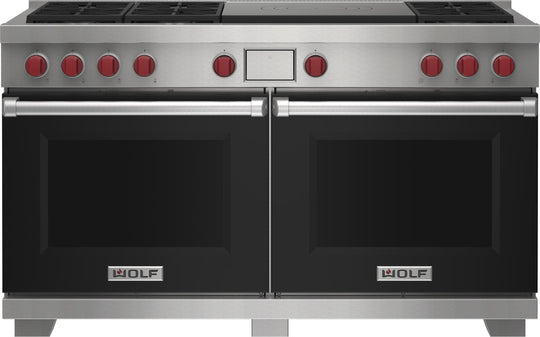 Wolf DF60650FBKP 60" Dual Fuel Range - 6 Burners And French Top