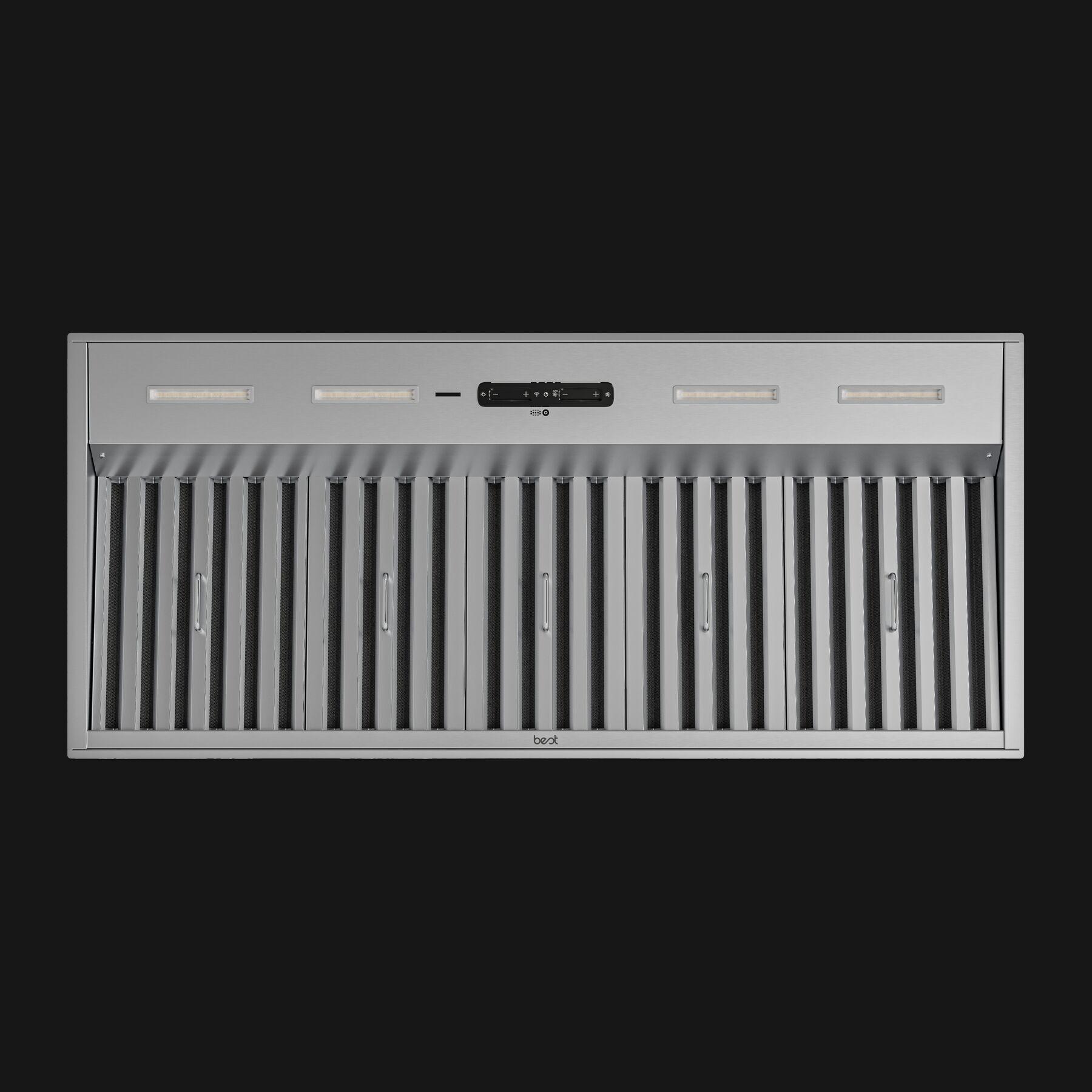 Best Range Hoods HBN566212SS 66-Inch Built-In Range Hood With True Iq Blower System, 1240 Truecfm, 23-1/2" Depth, Stainless Steel (Hbn5 Series)