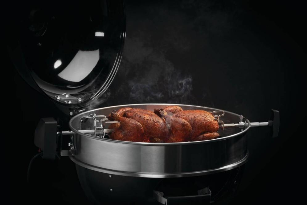Napoleon Bbq 69241 Heavy Duty Rotisserie Kit For Pro Charcoal Kettle 22 And 18-Inch Grills