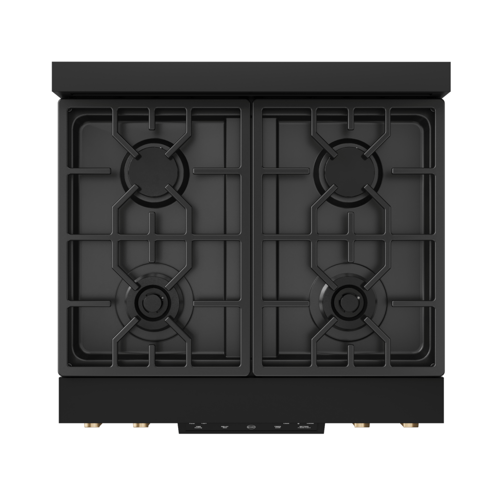 Thor Kitchen RSG30BBRZ 30 Inch Professional Gas Range With Tilt Panel Touch Control In Matte Black/Bronze Gordon Ramsay Series - Rsg30B-Brz