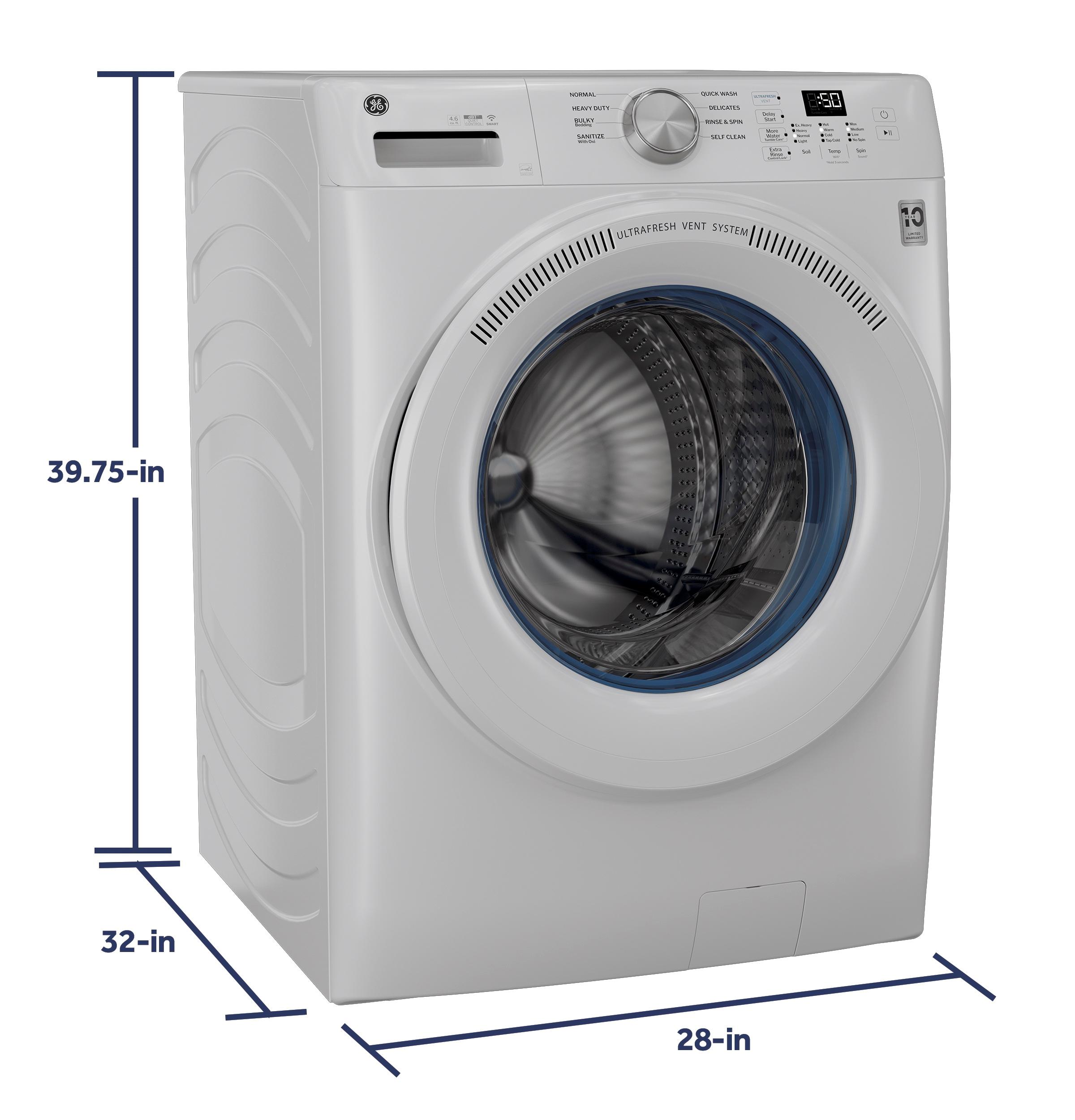 Ge Appliances GFW350SSYWW Ge® Energy Star® 4.6 Cu. Ft. Capacity Smart Front Load Washer With Ultrafresh Vent System With Odorblock™
