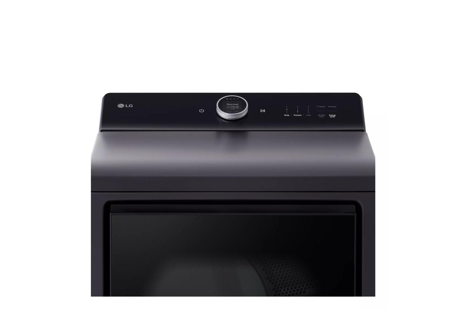 Lg DLGX8601BE 7.3 Cu. Ft. Ultra Large Capacity Rear Control Gas Dryer With Lg Easyload™ Door, Ai Sensing And Turbosteam™