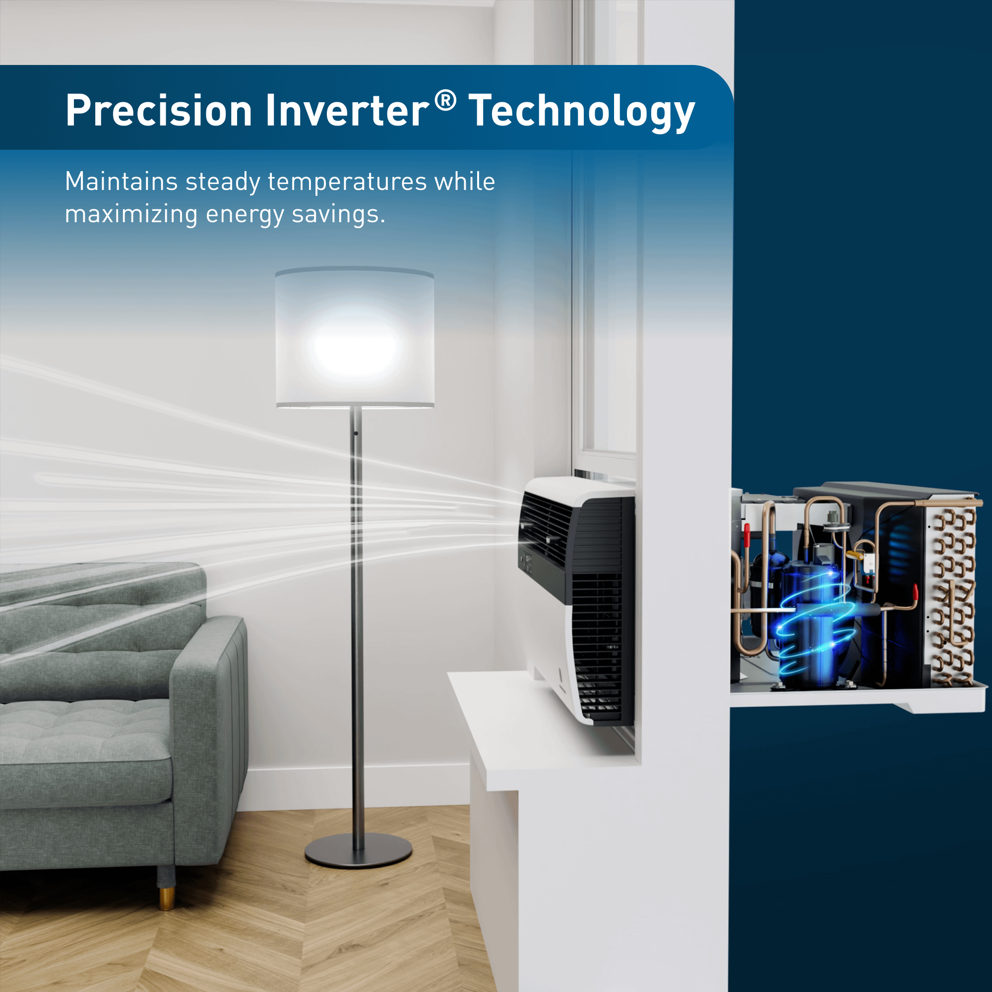 Friedrich KHVM24B34A Friedrich K Hl Inverter 24,000 Btu 230V Smart Window/Wall Air Conditioner With Heat Pump