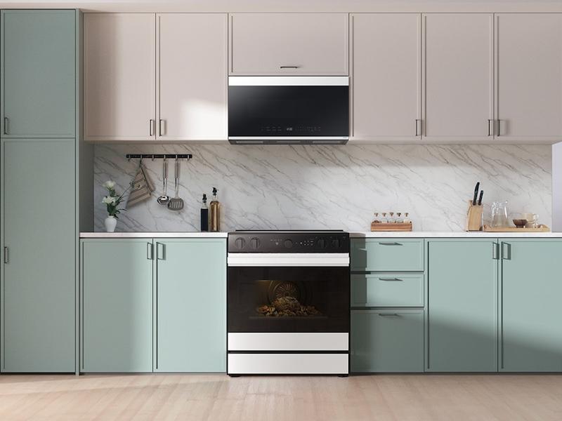 Samsung NSE6DB850212 Bespoke 6.3 Cu. Ft. Smart Slide-In Energy Star® Certified Electric Range With Air Fry In White Glass
