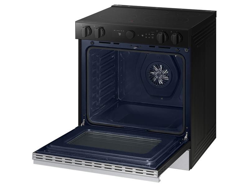 Samsung NSE6DG8700SR Bespoke 6.3 Cu. Ft. Smart Slide-In Electric Range With Smart Oven Camera & Illuminated Precision Knobs In Stainless Steel