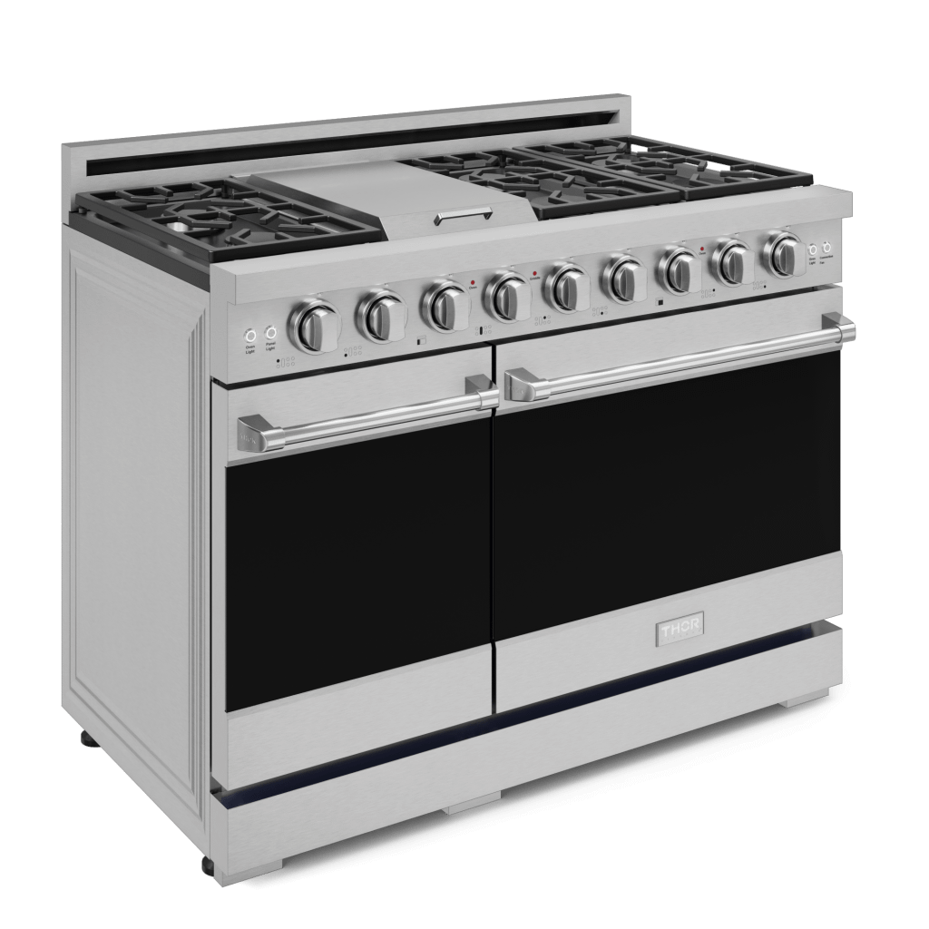 Thor Kitchen RSG48E 48 Inch Professional Gas Range With Pro-Style Knobs In Stainless Steel Gordon Ramsay Series - Rsg48E