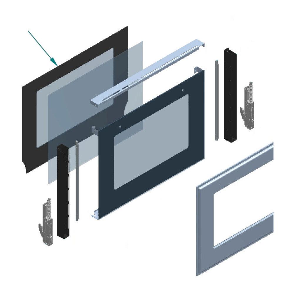 Ilve EA7814030110000 Ilve Parts Ea7814030110000 Inside Door Glass Of Uov 76 E3 Oven Doors