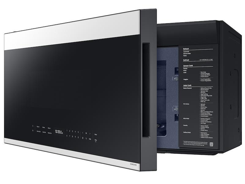 Samsung ME21DB670012 Bespoke 2.1 Cu. Ft. Over-The-Range Microwave With Auto Dimming Glass Touch Controls In White Glass