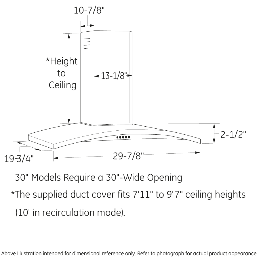 Haier UVW7301SWSS 30" Wall-Mount Chimney Hood
