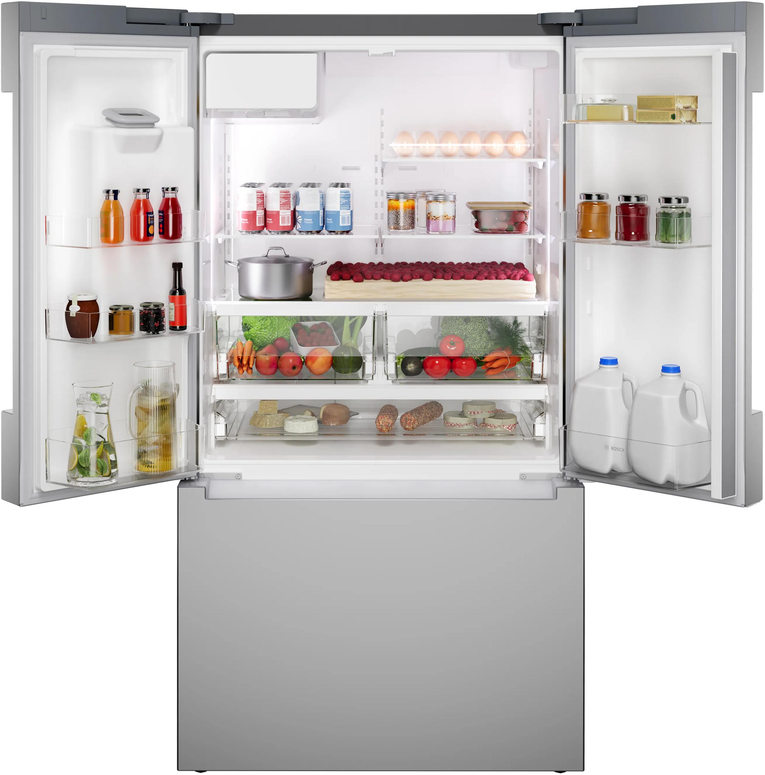 Bosch B36CD10ENS 100 Series French Door Bottom Mount Refrigerator 36