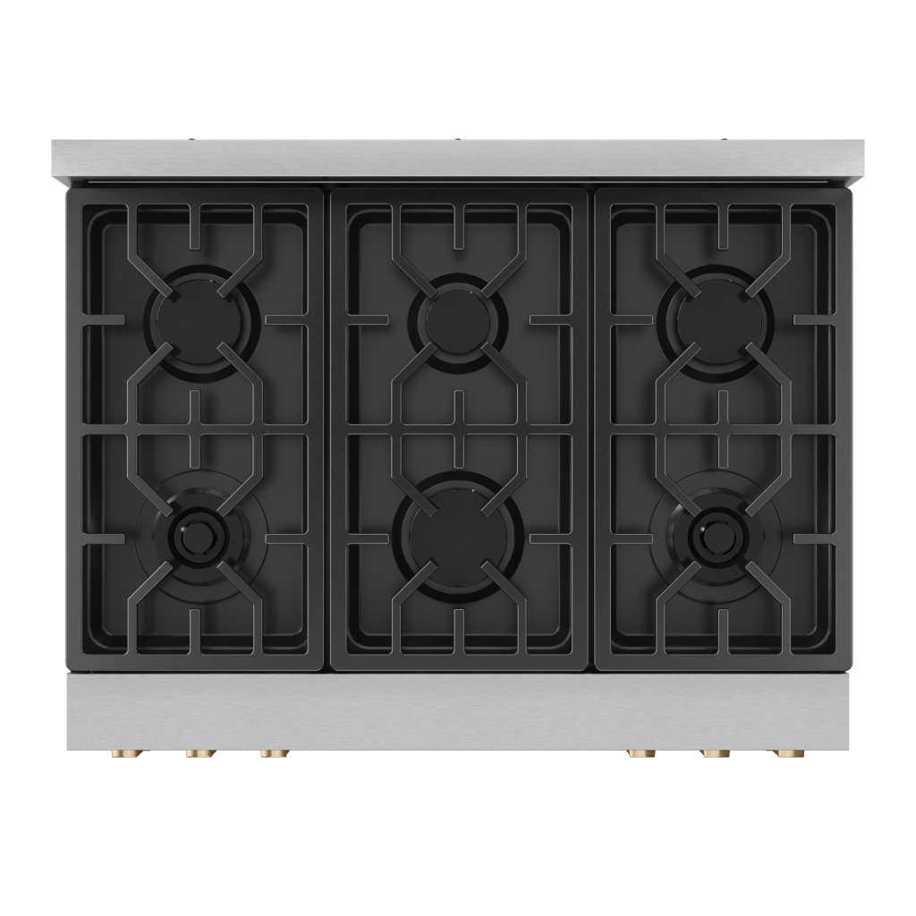 Thor Kitchen RSG36BRZ 36 Inch Professional Gas Range With Tilt Panel Touch Control In Stainless Steel/Bronze Gordon Ramsay Series - Rsg36-Brz