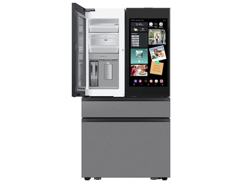 Samsung RF90F29AECR Bespoke 29 Cu. Ft. 4-Door French Door Refrigerator With Ai Family Hub™+ & Ai Vision Inside™ In Charcoal Glass And Stainless Steel