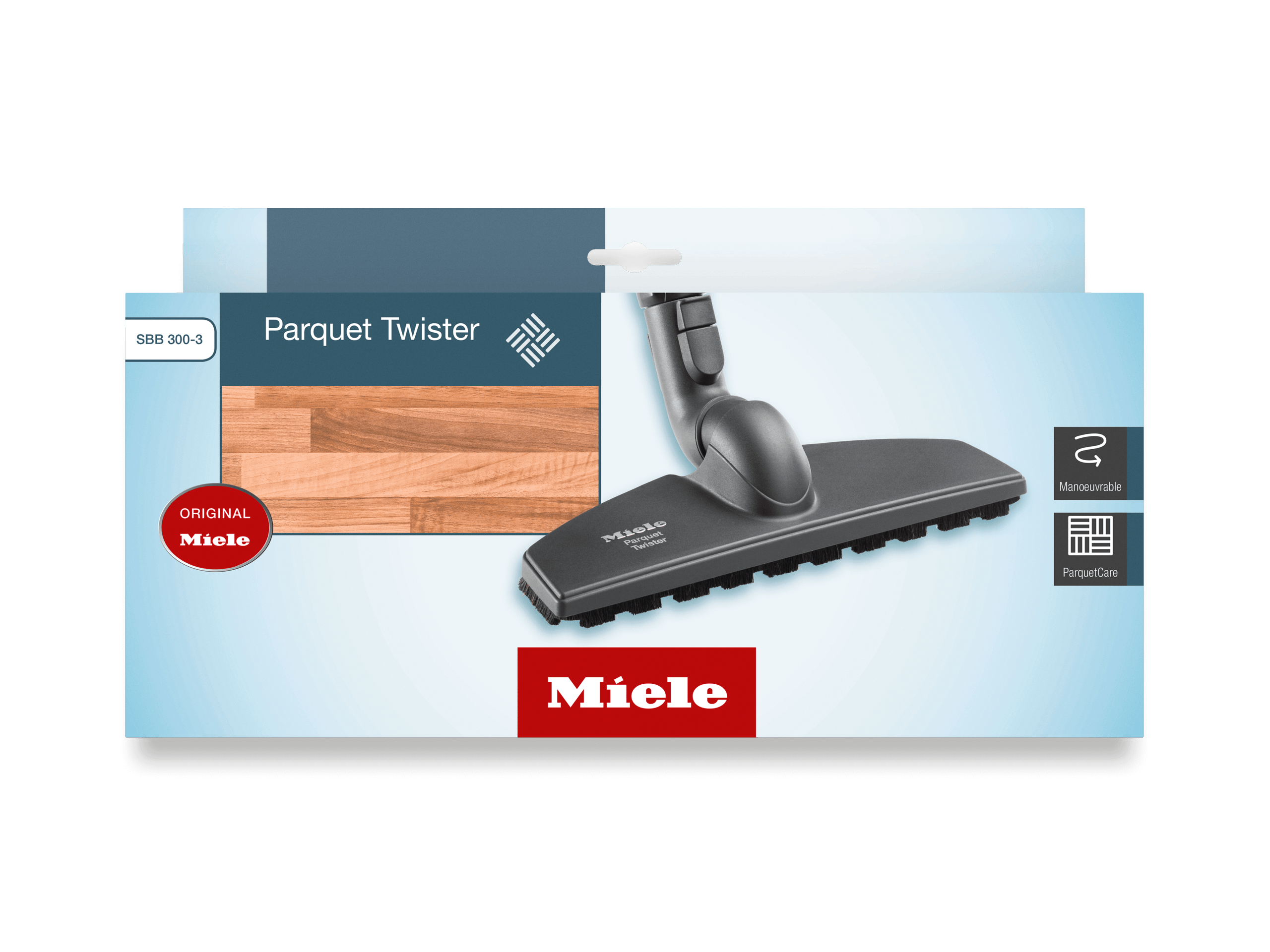 Miele SBB3003PQTWISTER Swivelneck Parquet Floorhead - For Gentle And Effortless Cleaning Of Sensitive Hard Floors.
