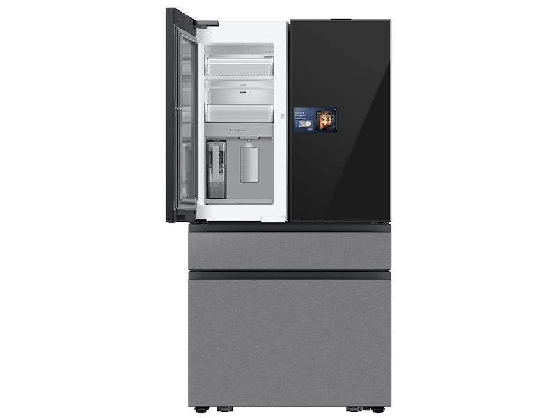 Samsung RF90F29BECR Bespoke 29 Cu. Ft. 4-Door French Door Refrigerator With Ai Home & Ai Vision Inside™ In Charcoal Glass And Stainless Steel