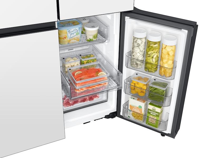 Samsung RF29DB960012 Bespoke 4-Door Flex™ Refrigerator (29 Cu. Ft.) With Beverage Center™ In White Glass - (With Customizable Door Panel Colors)