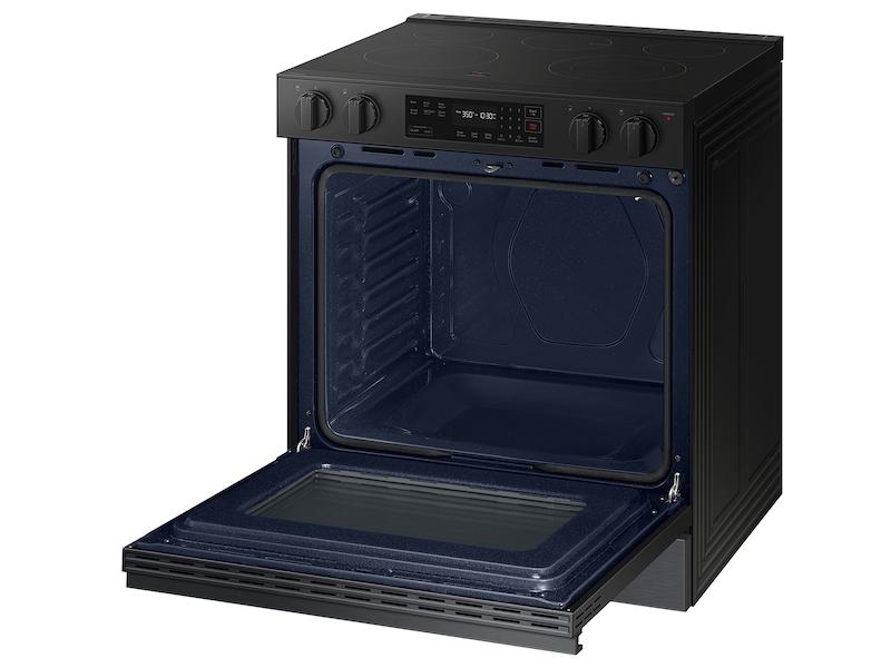Samsung NSE6DG8100MT Bespoke 6.3 Cu. Ft. Smart Slide-In Electric Range With Precision Knobs In Matte Black Steel