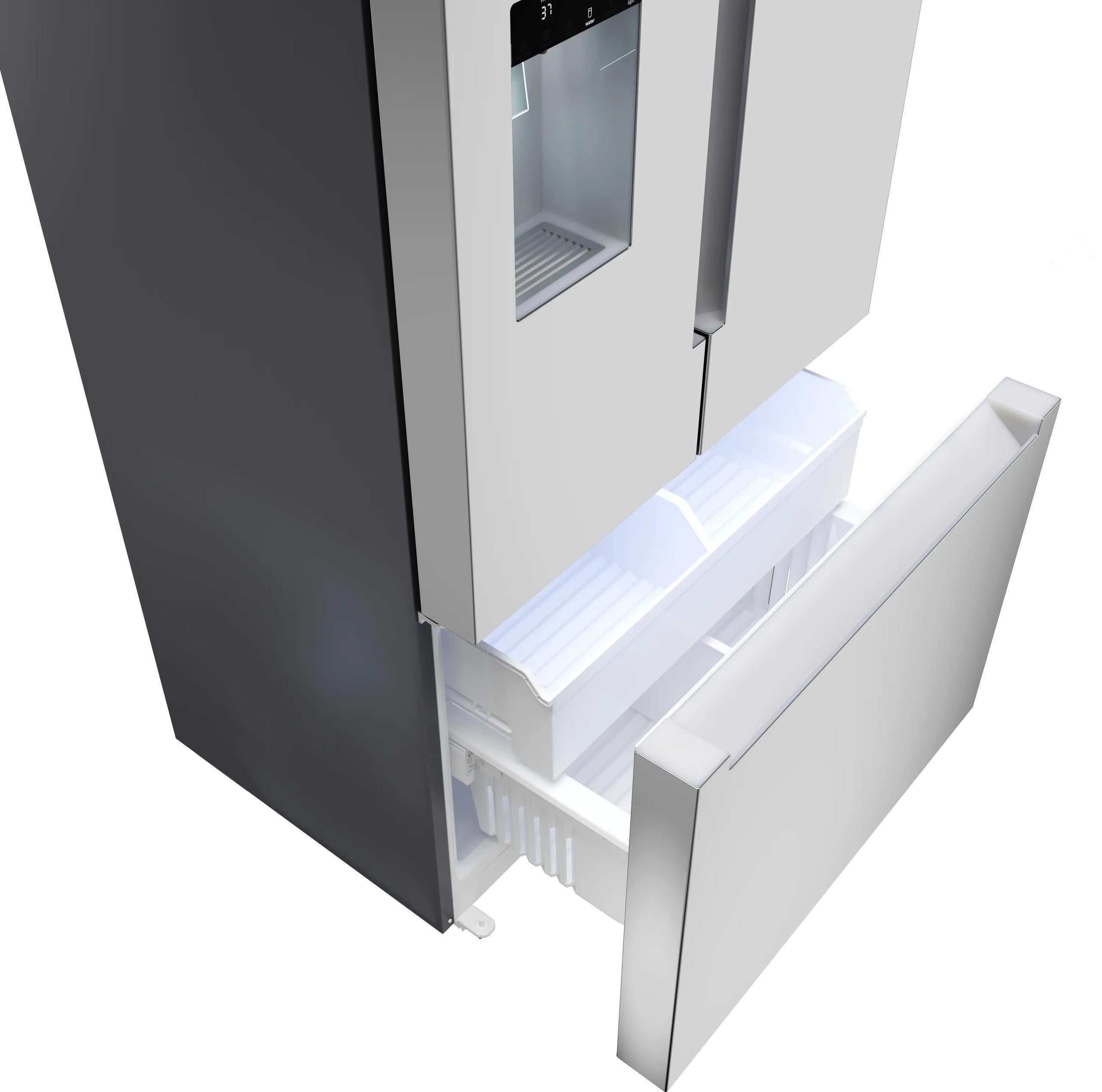 Bosch B36CD10ENS 100 Series French Door Bottom Mount Refrigerator 36" Stainless Steel (With Anti-Fingerprint), Total No Frost