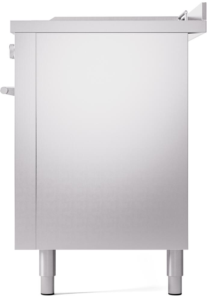 Ilve UP60FSWMPSSLP Professional Plus Ii 60 Inch Dual Fuel Liquid Propane Freestanding Range In Stainless Steel With Trim