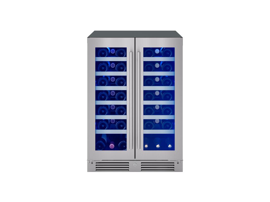 Zephyr PRW24C32CG 24" French Door Dual Zone Wine Cooler