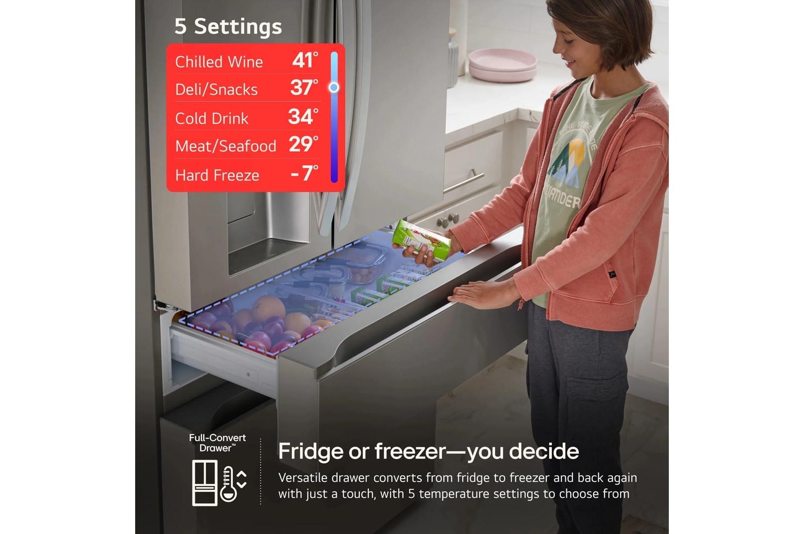 Lg LF29S8365S 29 Cu. Ft. Smart Instaview® Door-In-Door® Standard-Depth Max™ 4-Door French Door Refrigerator With Mycolor™