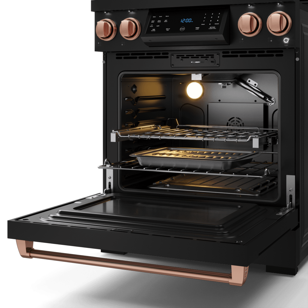 Thor Kitchen RSG30BLPRSG 30 Inch Professional Lp Range With Tilt Panel Touch Control In Matte Black/Rose Gold Gordon Ramsay Series - Rsg30Blp-Rsg