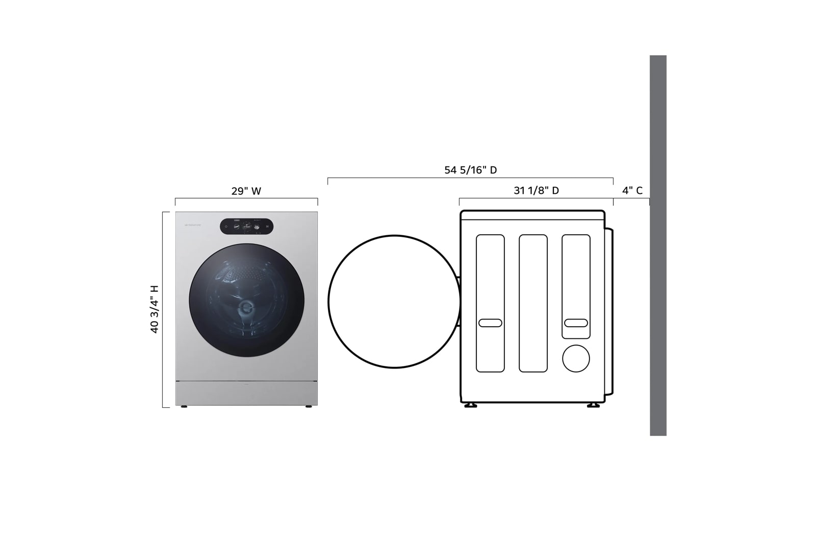 Lg WM9900HSA Lg Signature 5.8 Cu. Ft. Mega Capacity Smart Front Load Washer With Built-In Intelligence, Turbowash® 360(Degree), Ezdispense® And Touch Lcd Control