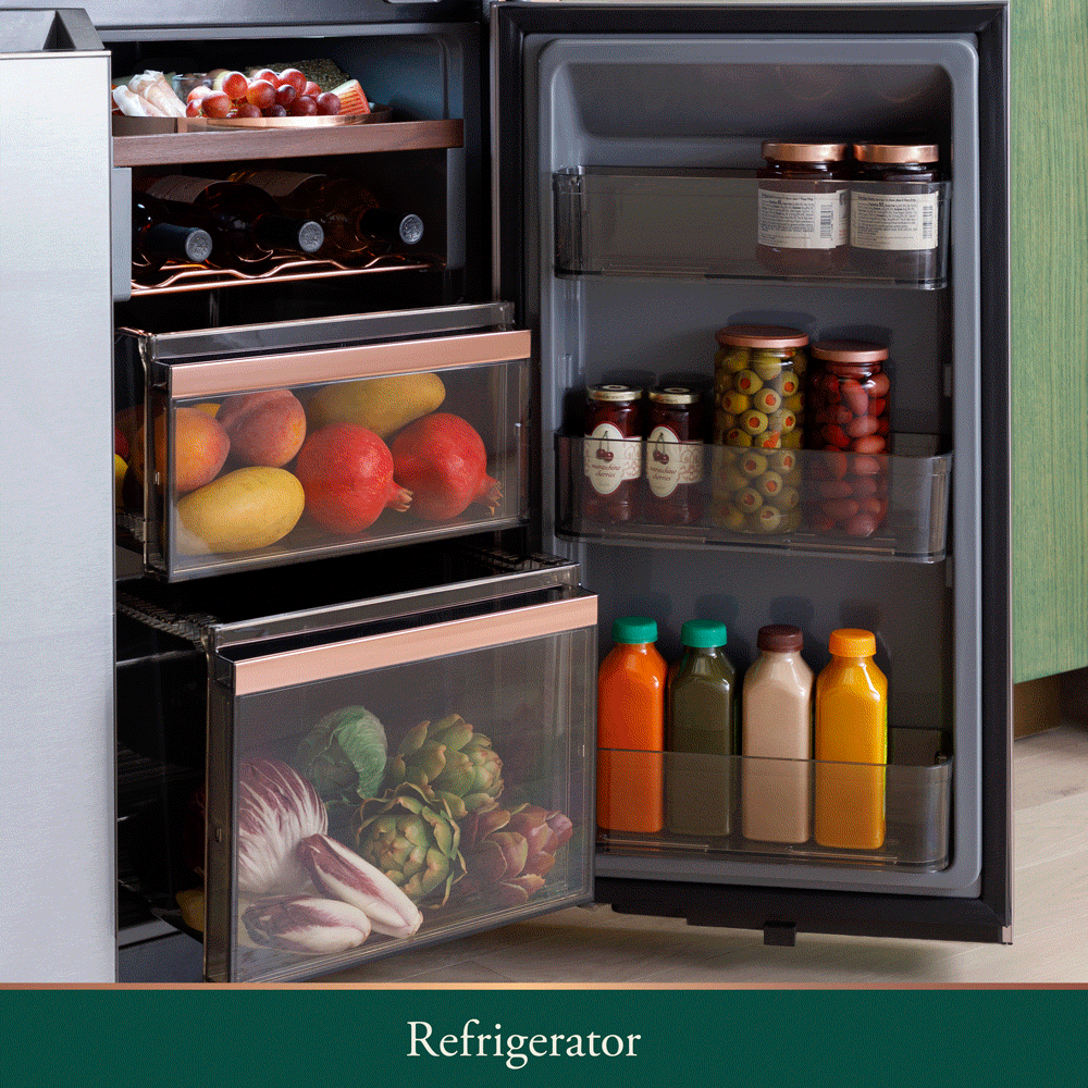 Cafe CHE23DM5WS5 Café™ Energy Star® 22.9 Cu. Ft. Smart Counter-Depth Quad-Door Refrigerator In Platinum Glass With Dual-Dispense Autofill Pitcher