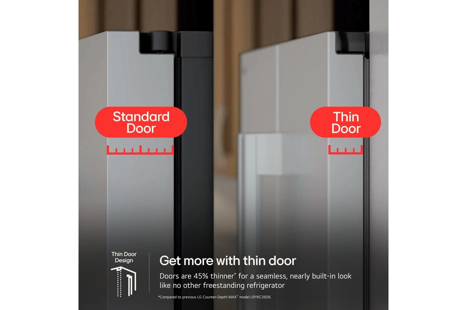 Lg LF24Z6530S Lg Counter-Depth Max™ With Zero Clearance™ 3-Door French Door Refrigerator With Thin Door Design