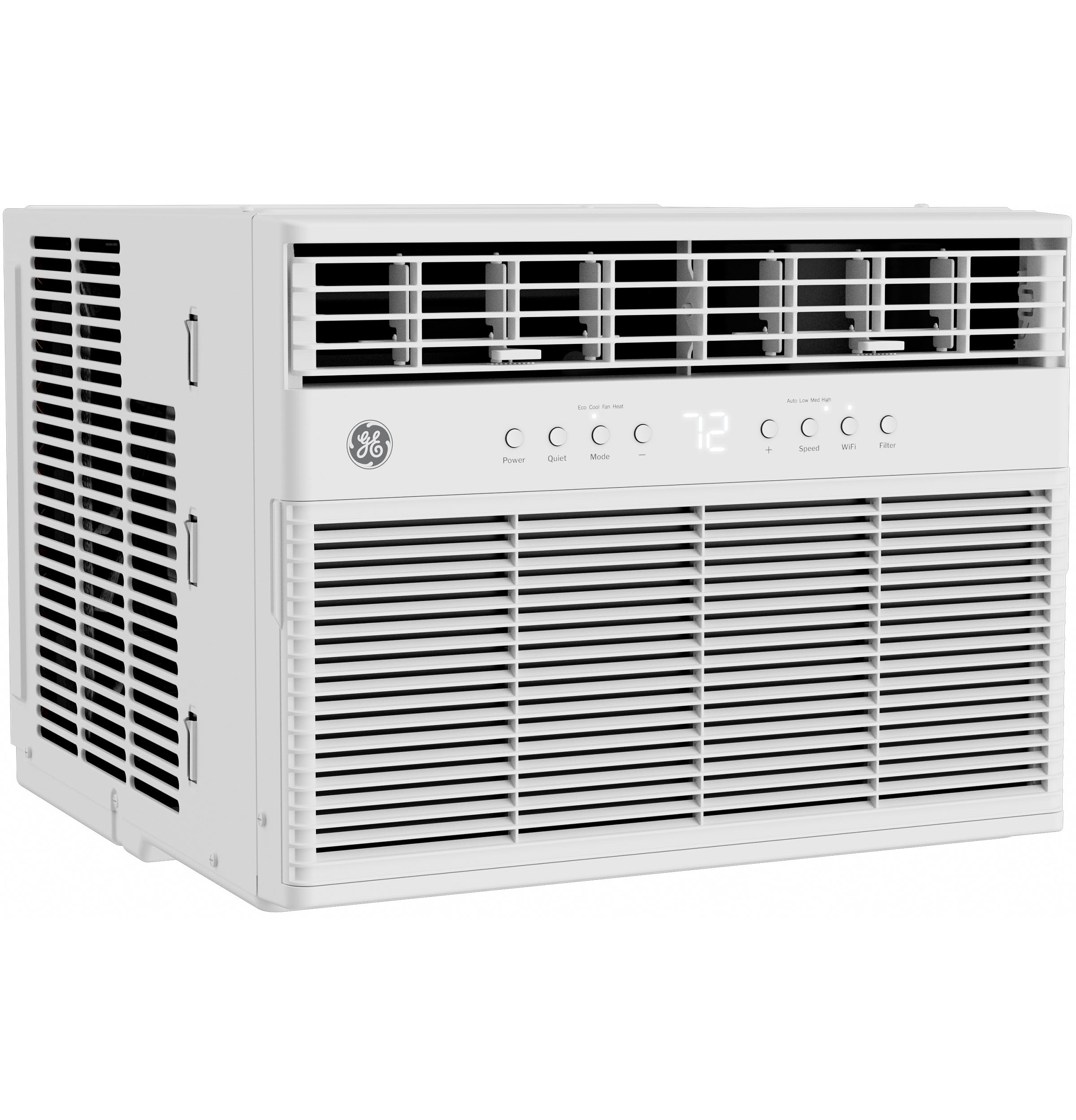 Ge Appliances AWGP08WWF Ge® 8,000 Btu Smart Heat/Cool With Heat Pump Electronic Window Air Conditioner For Medium Rooms Up To 350 Sq. Ft.