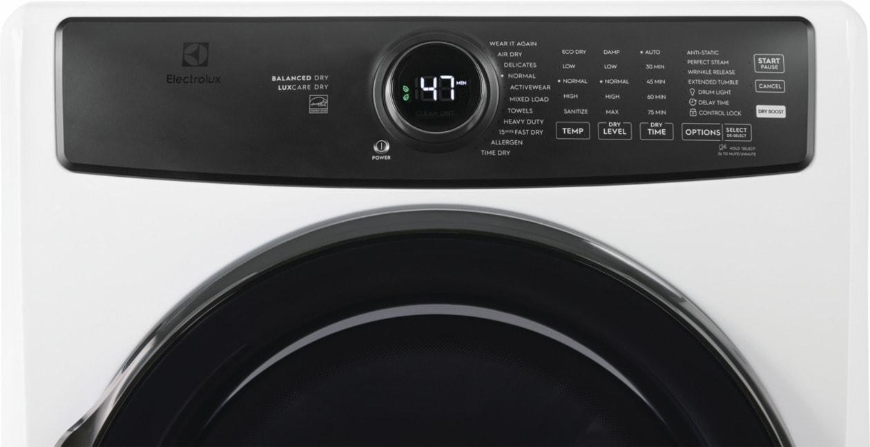 Electrolux ELFE7738AW Electrolux Front Load Perfect Steam™ Electric Dryer With Balanced Dry™ And Instant Refresh - 8.0 Cu. Ft.