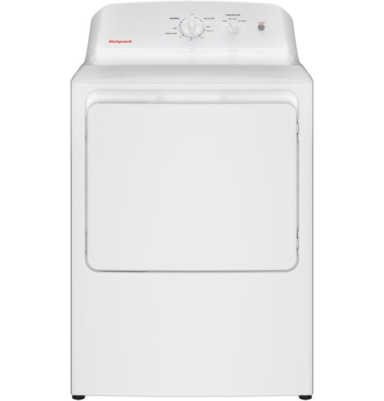 Hotpoint HTX26GASWWW Hotpoint® 6.2 Cu. Ft. Capacity Gas Dryer With Up To 120 Ft. Venting And Shallow Depth​