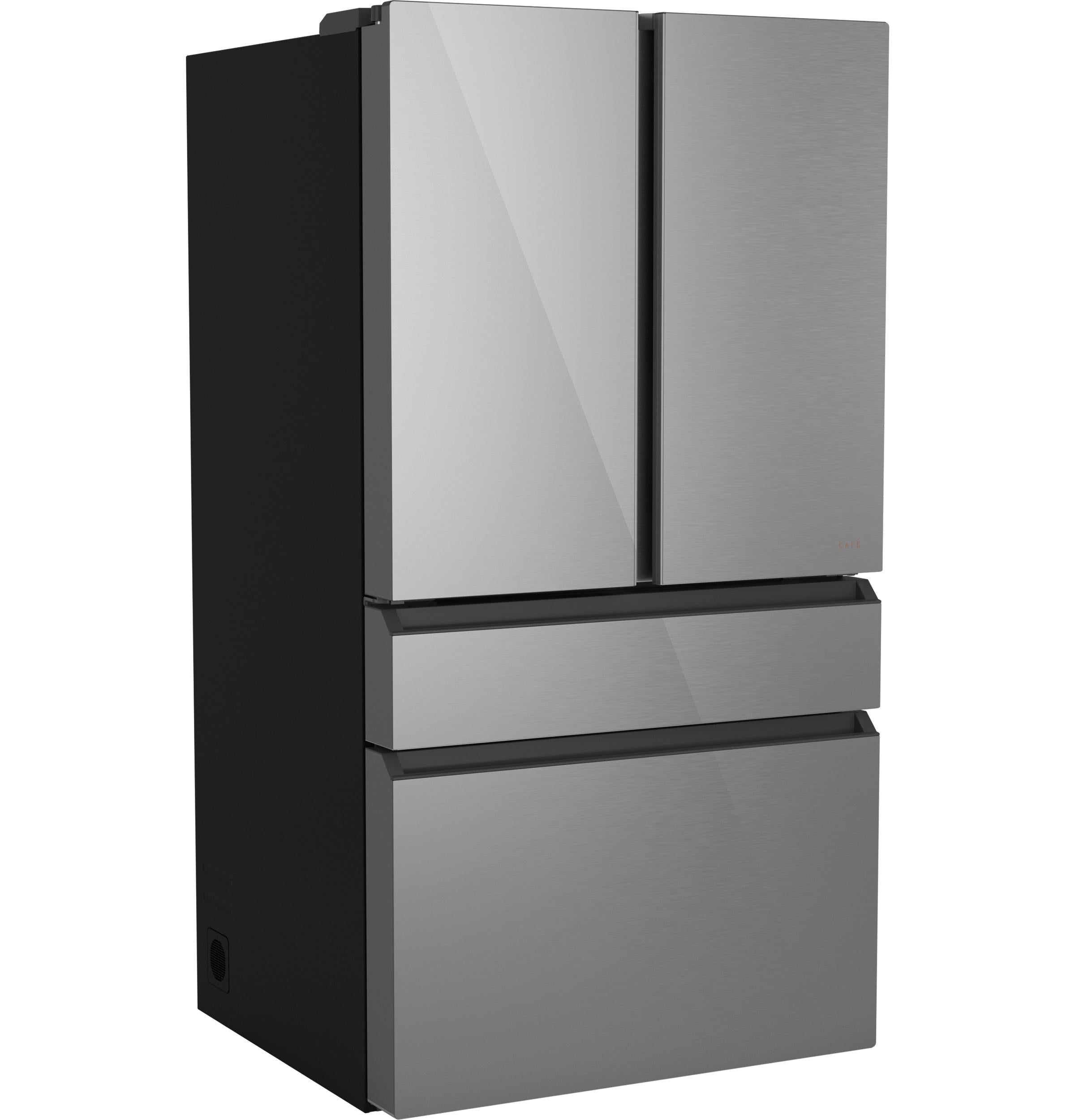 Cafe CJE23DM5WS5 Café™ Energy Star® 23.2 Cu. Ft. Smart Counter-Depth 4-Door French-Door Refrigerator In Platinum Glass With Dual-Dispense Autofill Pitcher