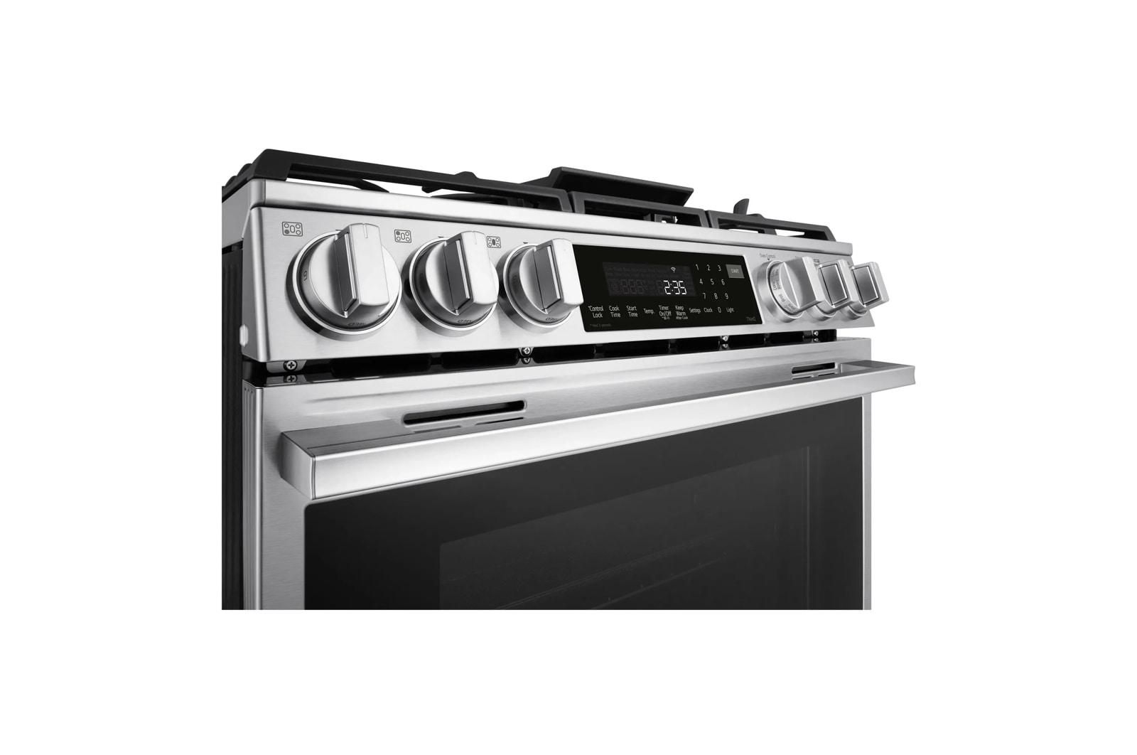 Lg LSGL6337X 6.3 Cu Ft. Smart Gas Slide-In Range With Instaview®, Probake Convection®, And Air Fry