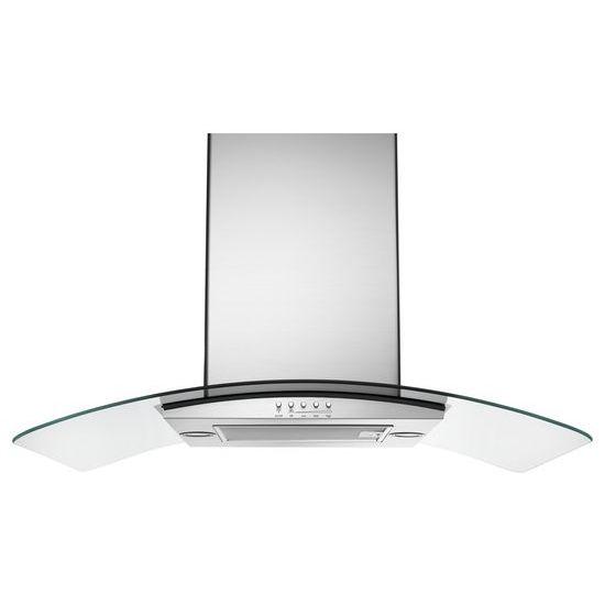 Jennair UXI6536BSS 36-Inch Convertible Island-Mount 400-Cfm Glass Canopy Hood