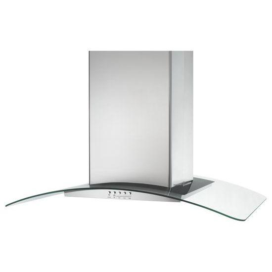 Jennair UXI6536BSS 36-Inch Convertible Island-Mount 400-Cfm Glass Canopy Hood