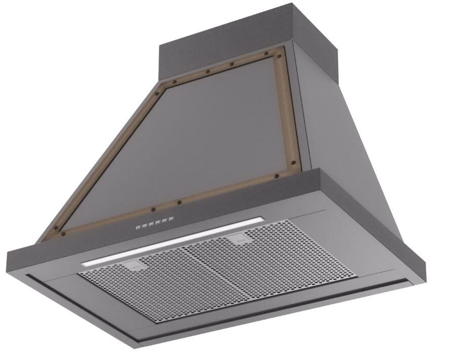 Ilve UANB30MGB Nostalgie 30 Inch Matte Graphite Wall Mount Range Hood