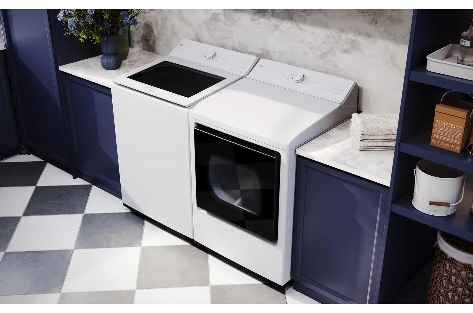 Lg DLG8201W 7.3 Cu. Ft. Ultra Large Capacity Rear Control Gas Dryer With Ai Sensing And Thinq® Smart Features