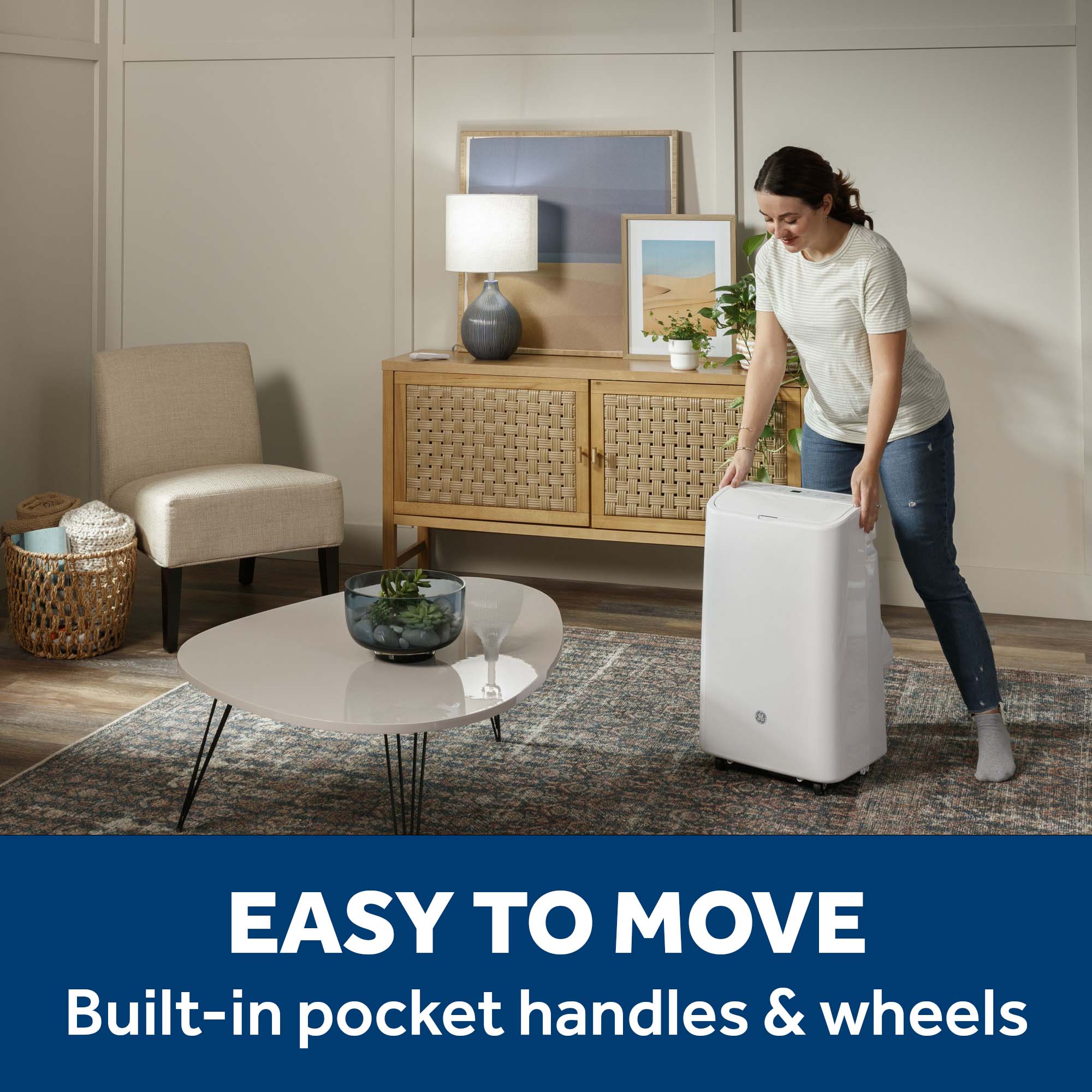 Ge Appliances APLH10WWF Ge® 10,000 Btu Class Smart Heat/Cool Portable Air Conditioner For Medium Rooms Up To 450 Sq Ft. (10,300 Btu Doe)