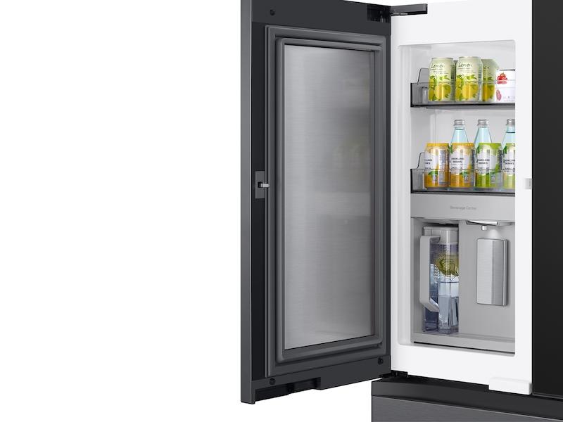 Samsung RF29BB8900QK Bespoke 4-Door French Door Refrigerator (29 Cu. Ft.) - In Charcoal Glass Top And Family Hub™ Panels With Stainless Steel Middle And Bottom Panels
