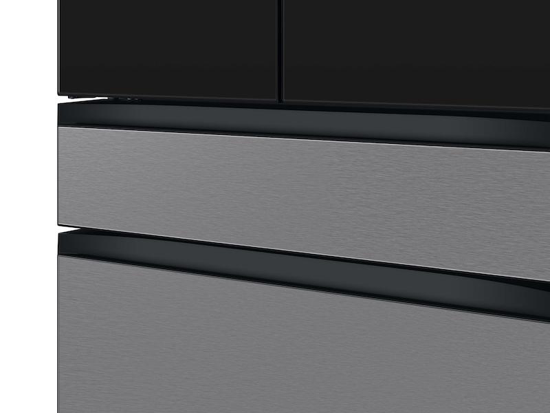 Samsung RF29BB8900QK Bespoke 4-Door French Door Refrigerator (29 Cu. Ft.) - In Charcoal Glass Top And Family Hub™ Panels With Stainless Steel Middle And Bottom Panels
