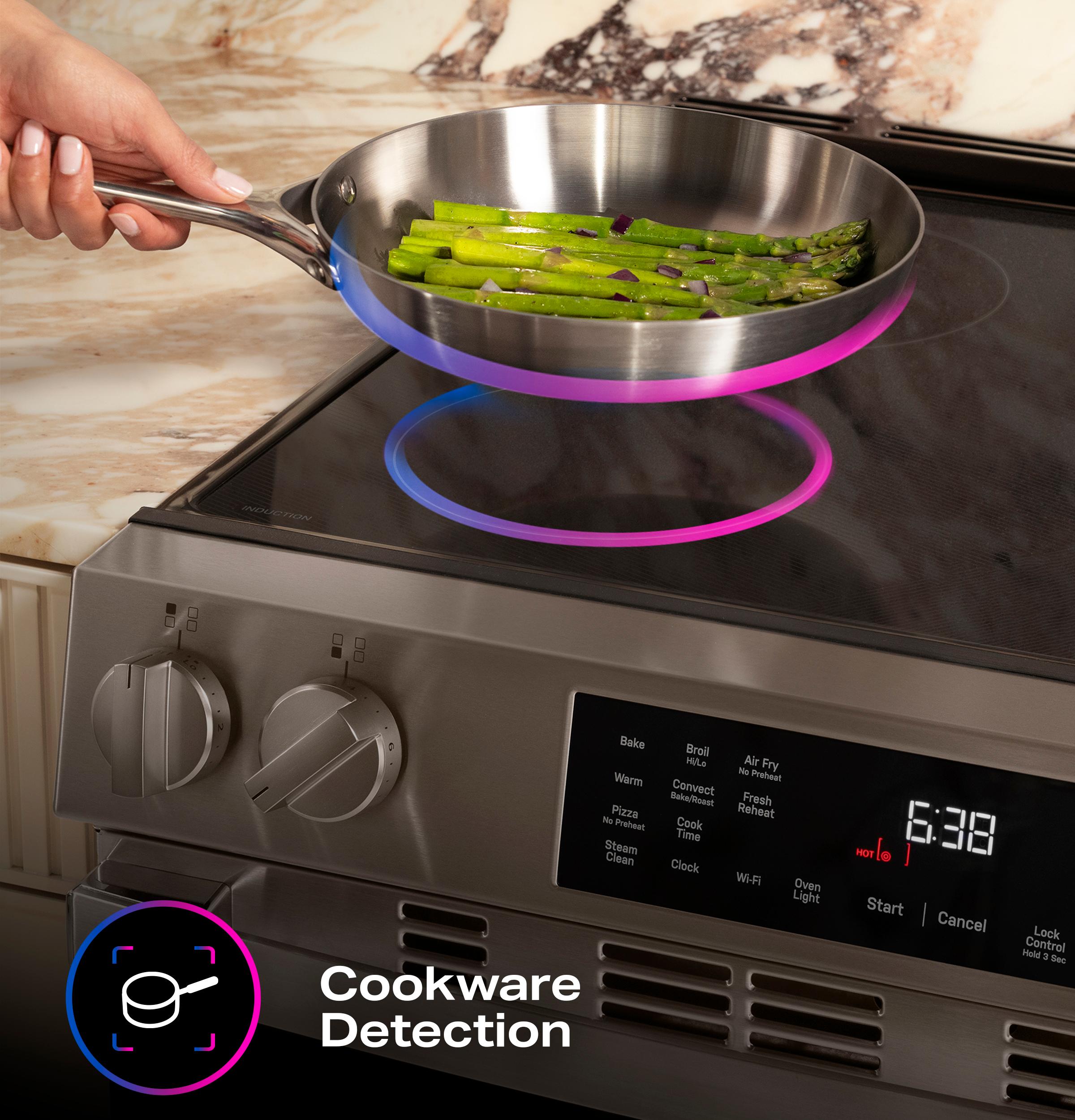 Ge Appliances PHS700AYFS Ge Profile™ Energy Star® 30" Smart Slide-In Induction And Convection Range With No Preheat Air Fry And Easywash™ Oven Tray