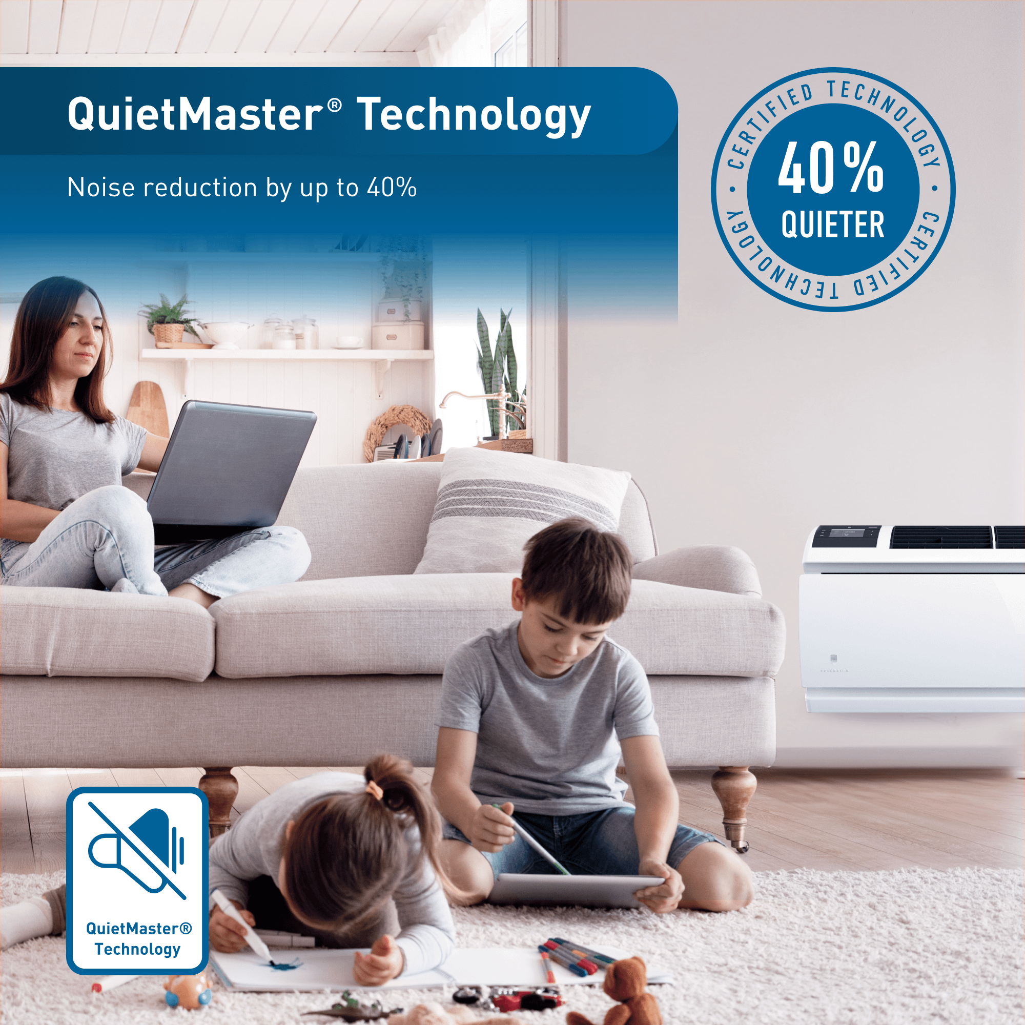 Friedrich WCVT16B30A Friedrich Wallmaster Inverter 16,000 Btu 230V Smart Through-The-Wall Air Conditioner - Cool Only