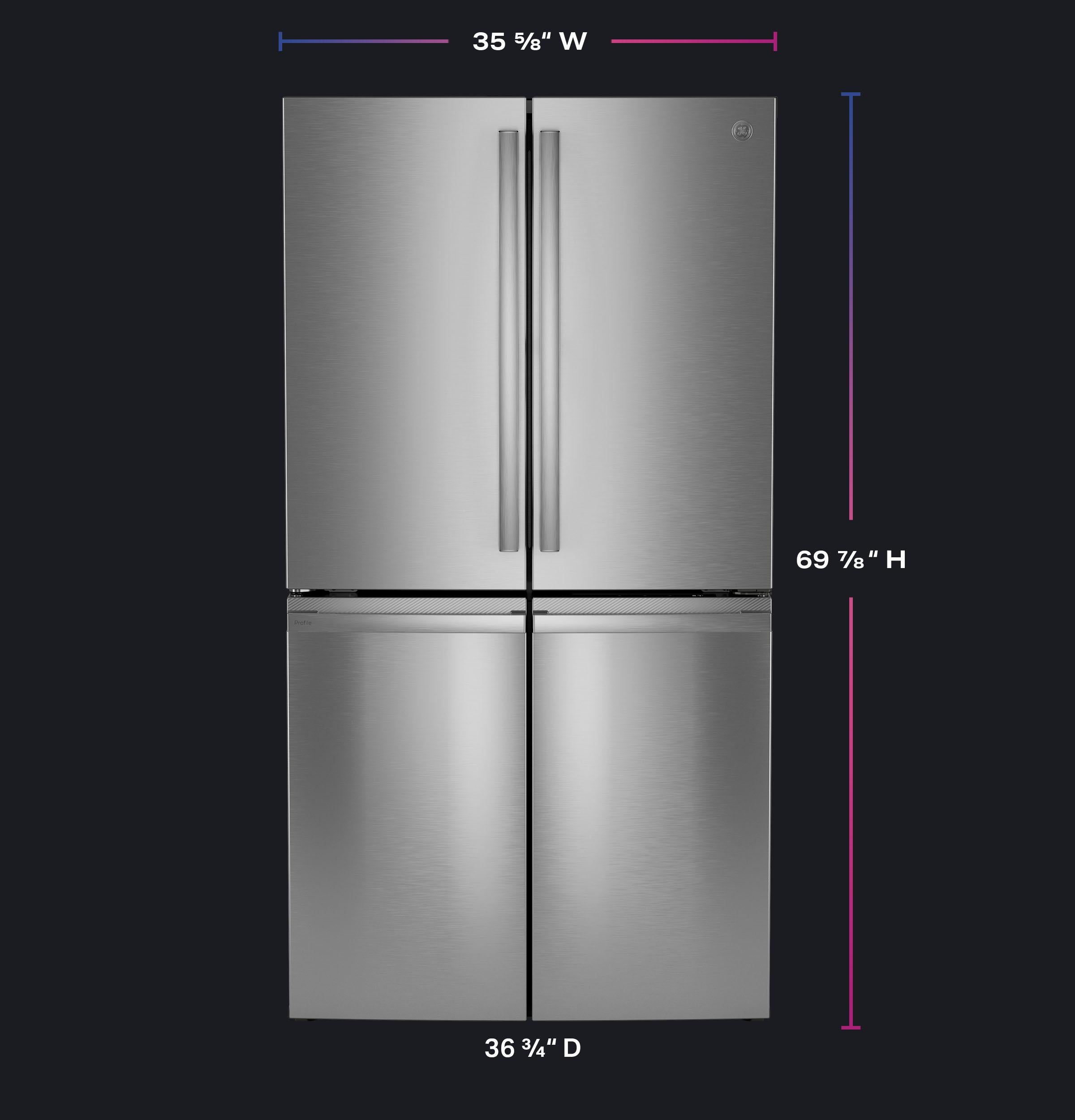 Ge Appliances PAE28BYTFS Ge Profile™ Energy Star® 28.3 Cu. Ft. Quad-Door Refrigerator With Dual-Dispense Autofill Pitcher