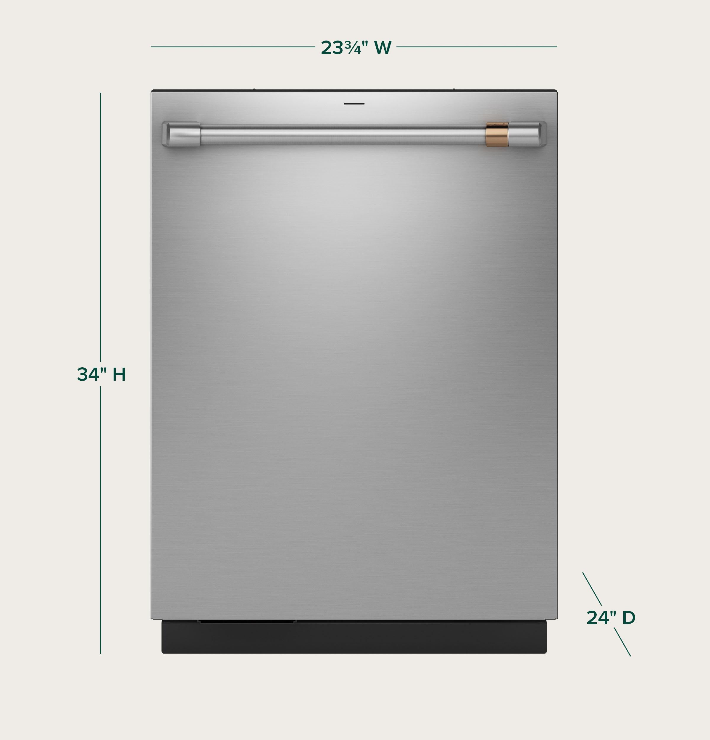 Cafe CDT858P2VS1 Café™ Customfit Energy Star Stainless Interior Smart Dishwasher With Ultra Wash Top Rack And Dual Convection Ultra Dry, 44 Dba