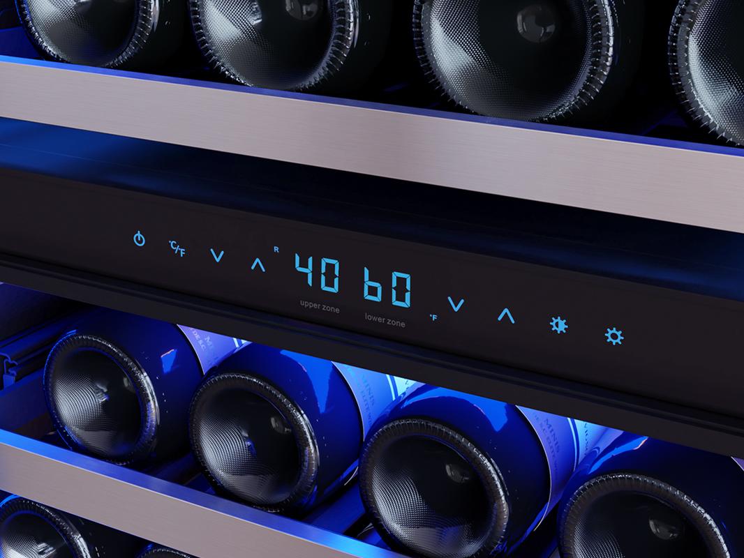Zephyr PRW24F02CG 24" Full Size Dual Zone Wine Cooler