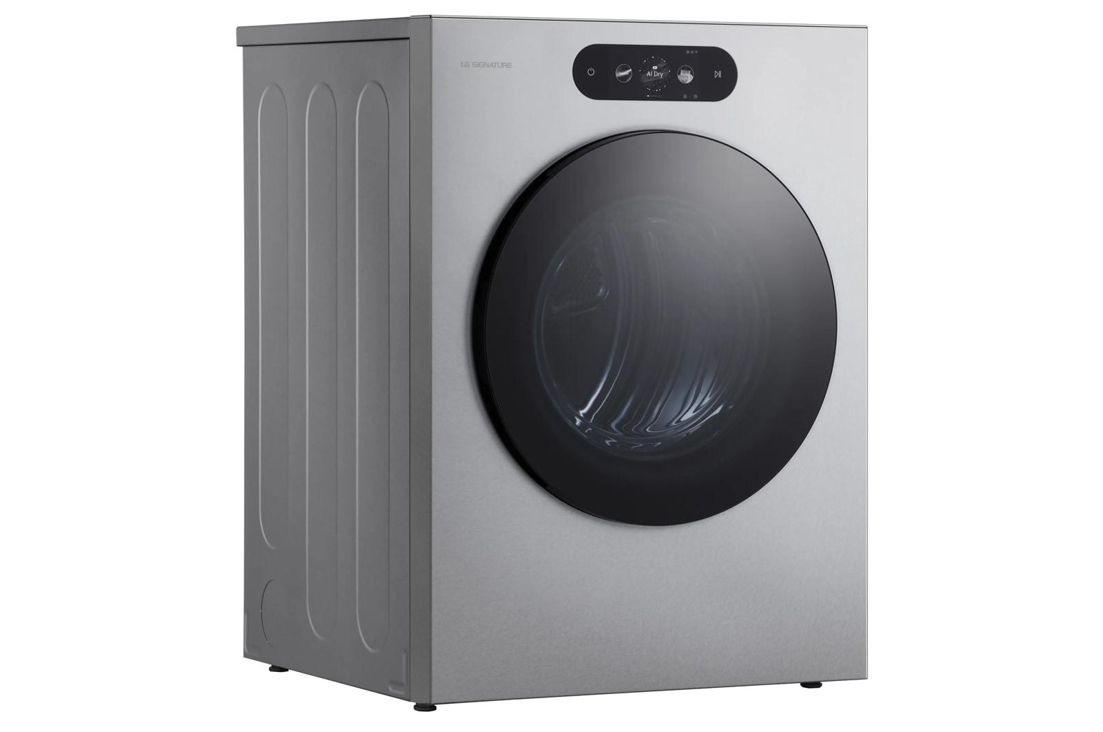 Lg DLEX9900S Lg Signature 9.0 Cu. Ft. Mega Capacity Smart Front Load Electric Dryer With Built-In Intelligence, Turbosteam® And Touch Lcd Control
