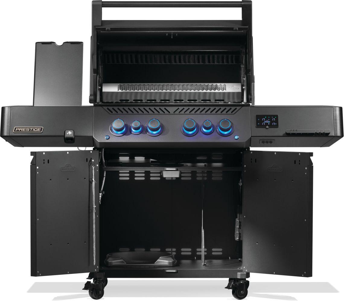 Napoleon Bbq P500VXRSIBNKPHM Phantom Prestige 500 Connected Rsib With Infrared Side And Rear Burner , Natural Gas, Matte/Matt Black