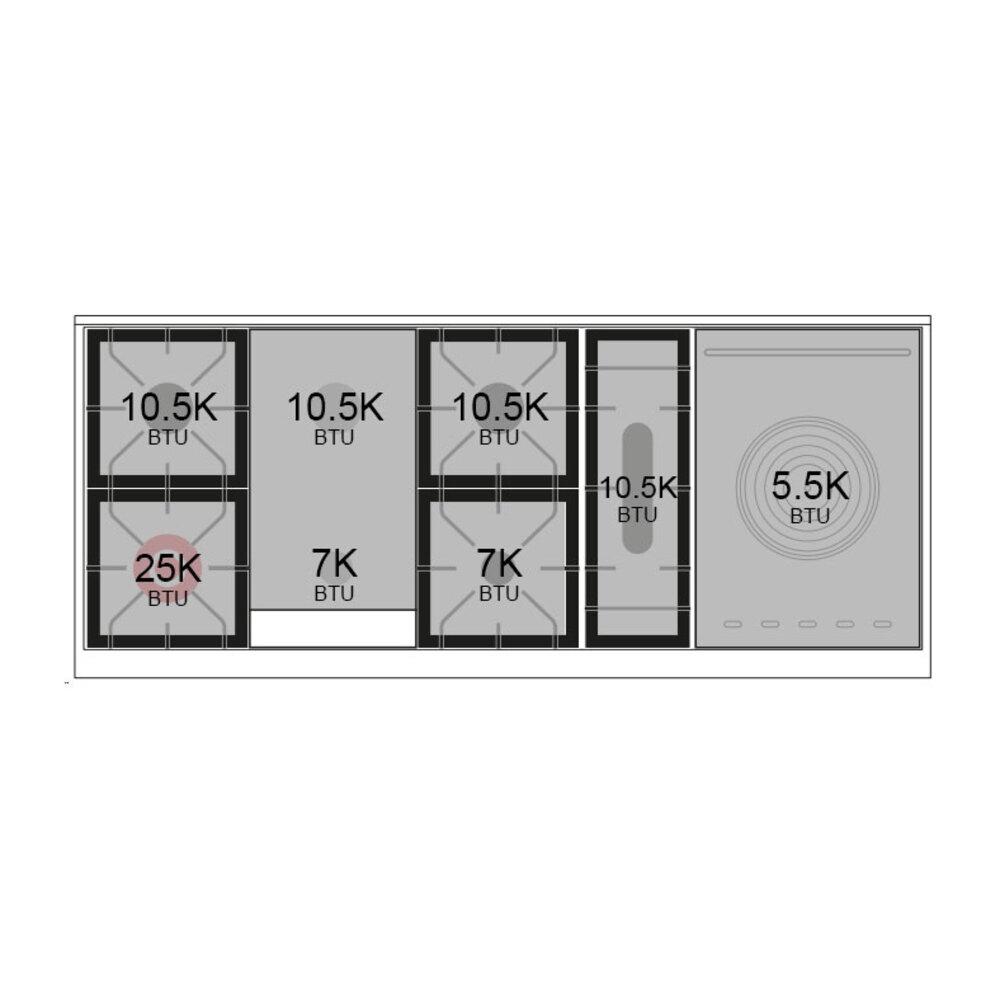 Ilve UN60FSNMPAWGLP Ilve Un60Fsnmpawglp Nostalgie Ii Noblesse 60" Dual Fuel Range (7 Sealed Burners + Griddle + French Top, Liquid Propane, Triple Glass Door, Antique White, Brass)