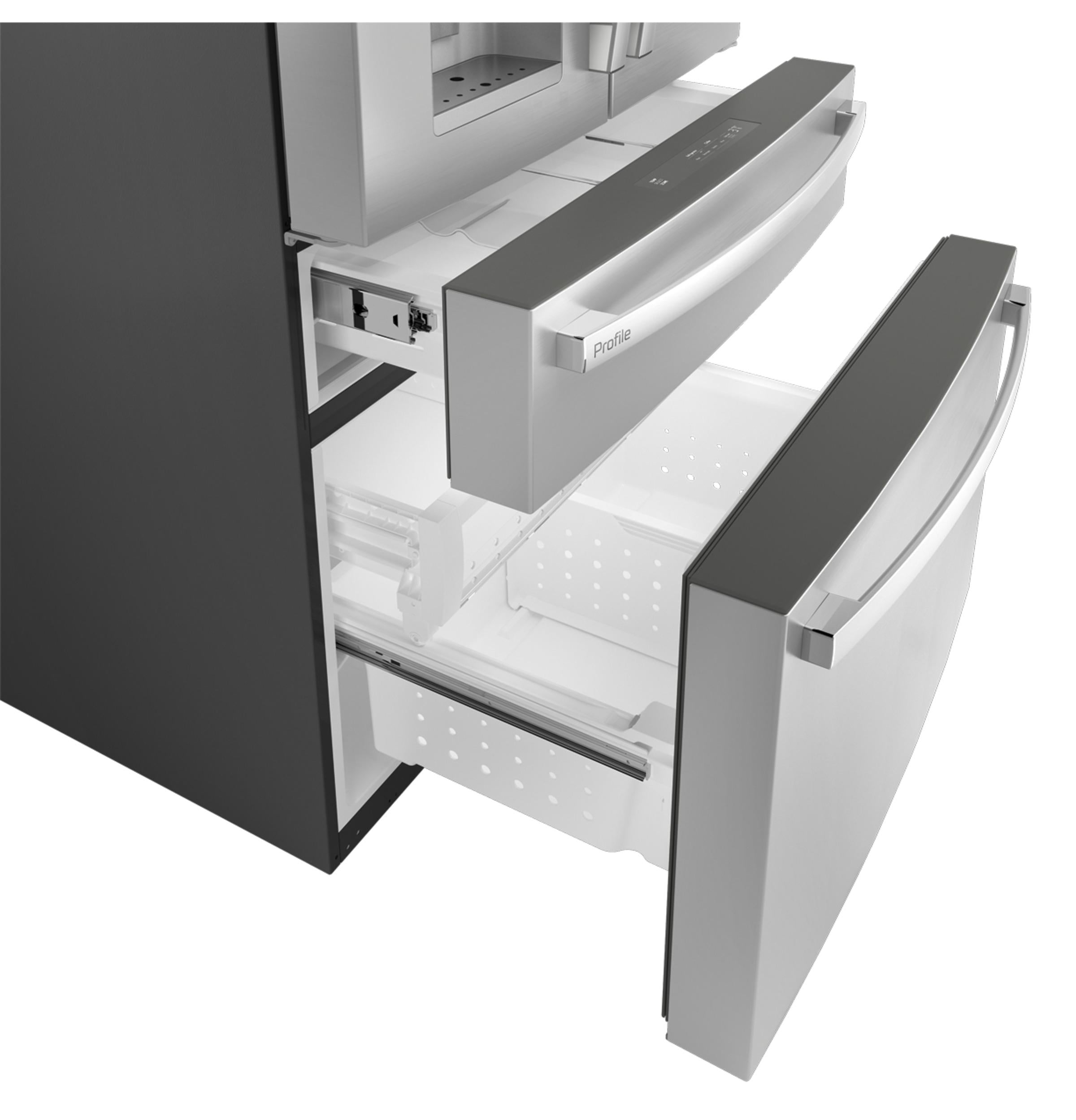 Ge Appliances PXD22BYPFS Ge Profile™ 22.4 Cu. Ft. Smart Counter-Depth Fingerprint Resistant 4-Door French-Door Refrigerator With Door In Door