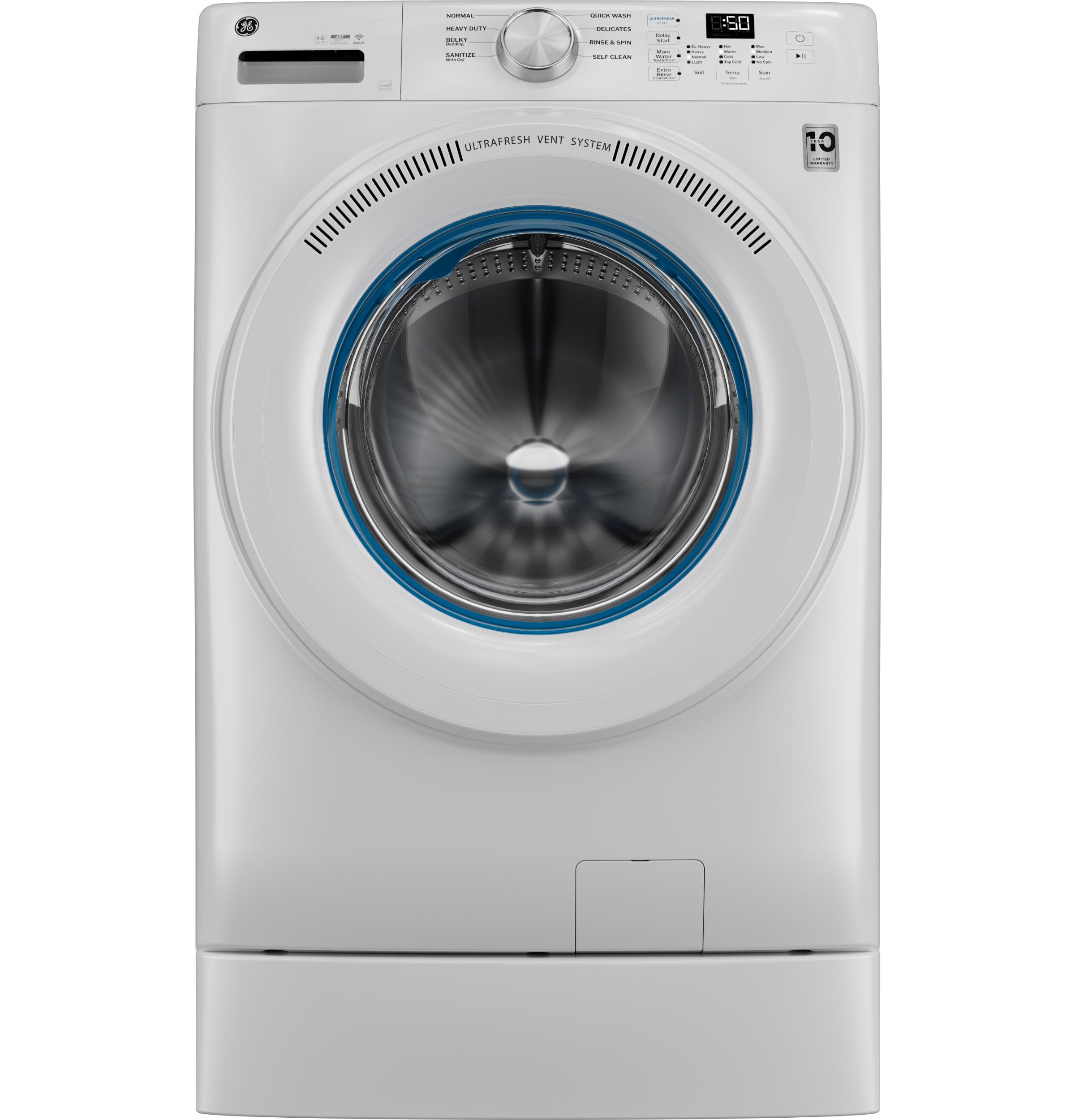 Ge Appliances GFW350SSYWW Ge® Energy Star® 4.6 Cu. Ft. Capacity Smart Front Load Washer With Ultrafresh Vent System With Odorblock™